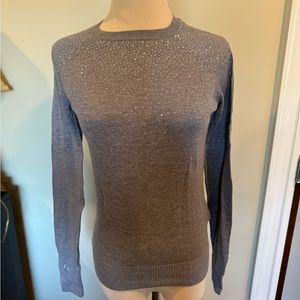 Ted Baker sapphir cotton silk combo rhinestone Sweater 0 XS